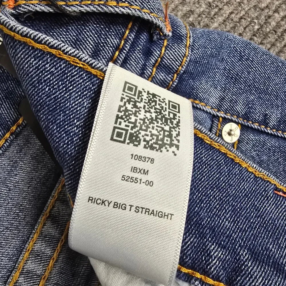 True Religion Ricky Big T Jeans Mens 32x34 Medium Wash Relaxed Straight Flap NWT